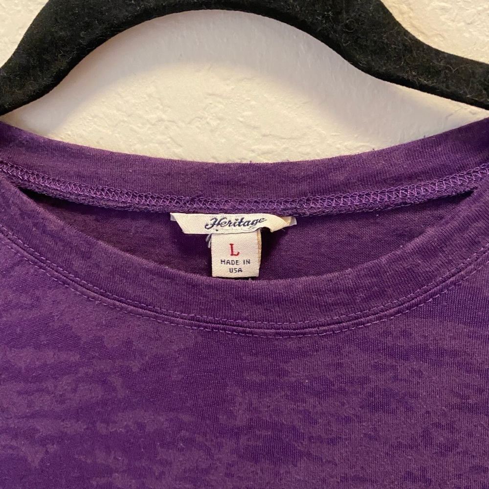 Heritage Purple Love T-shirt Size L New Without Tag - Picture 5 of 5